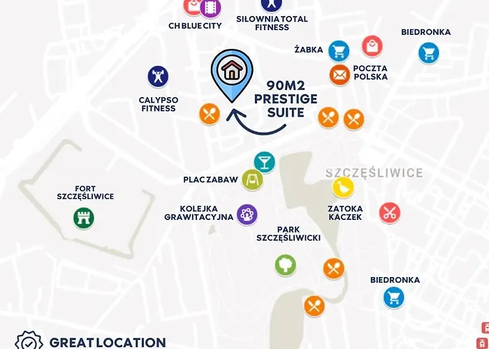 90m2 Prestige - Parking & Jacuzzi & Aircon By Rentujemy شقة *